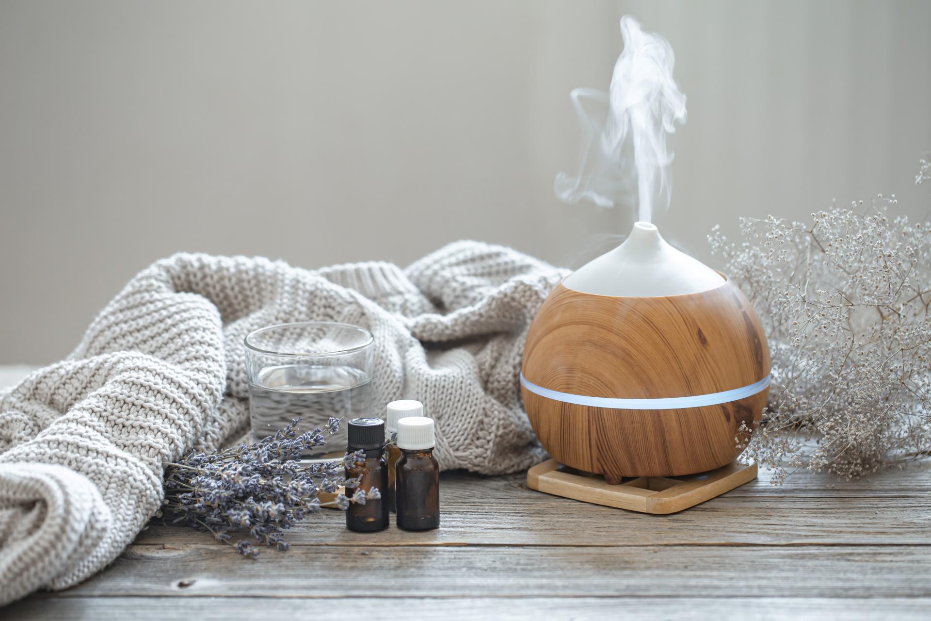 Esencionální oleje, aroma lampa