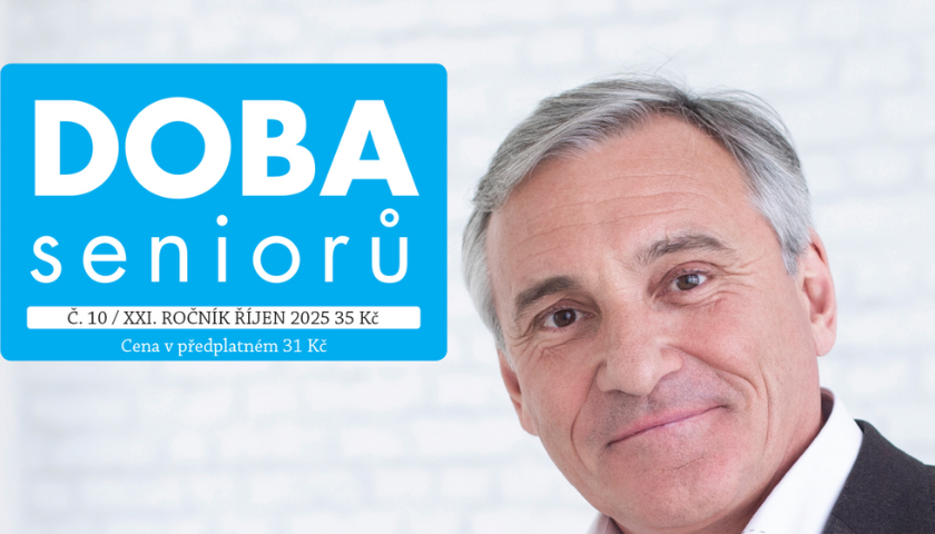 Výstřižek z titulky časopisu Doba seniorů 10/2025