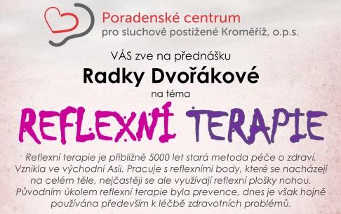 Pozvánka na přednášku o reflexní terapii
