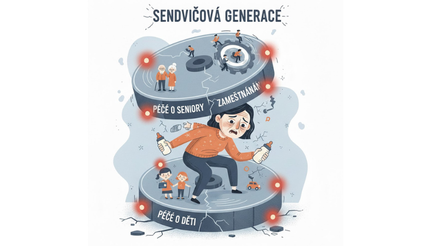 Ilustrační obrázek sendvičové generace