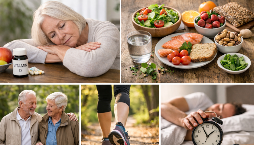 Koláž obrázků - téma jarní únava