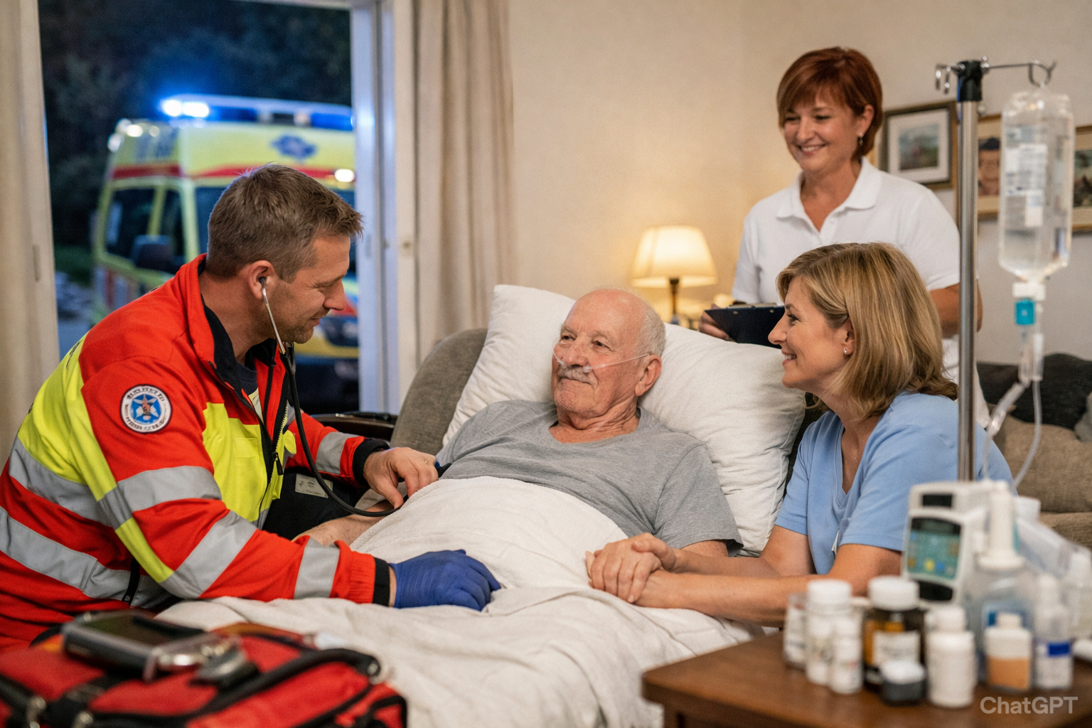 Záchranářský tým u paliativního pacienta