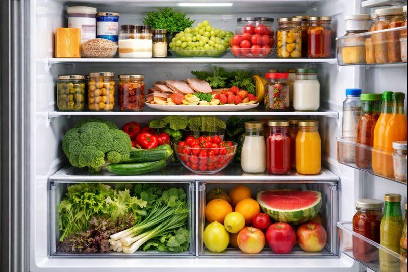 Naplněná lednice potravinami
