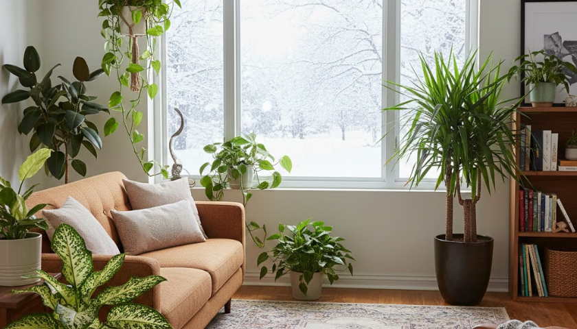Pokojové rostliny během zimního období