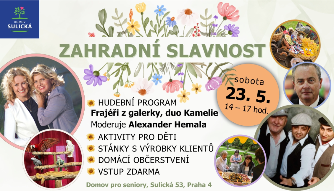 Zahradní slavnost v Domově Sulická: Přijďte s námi přivítat léto