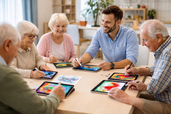 Digitální arteterapie v seniorském centru
