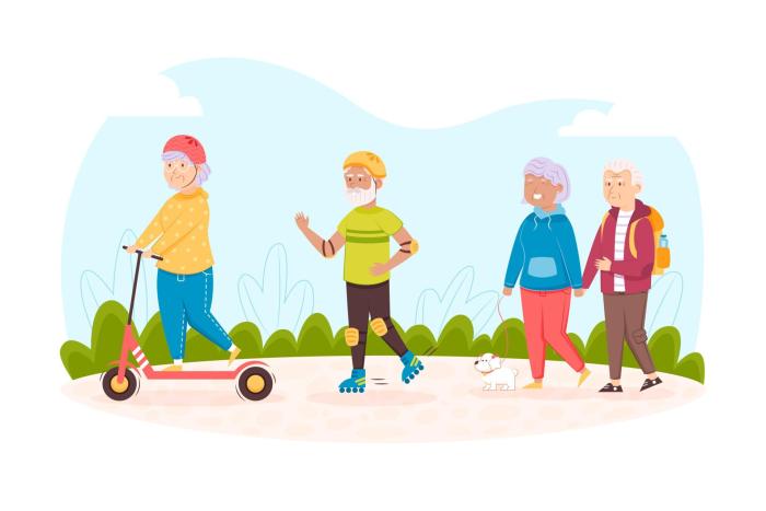 Ilustrační obrázek - aktivní sportování seniorů