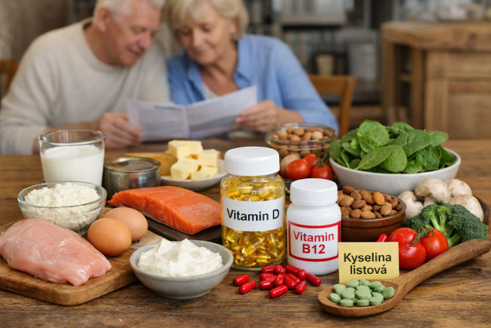 Senioři se věnují správné výživě pro starší lidi.