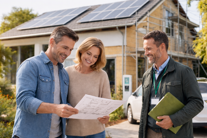 Konzultace ohledně stavby - majitelé a projektant