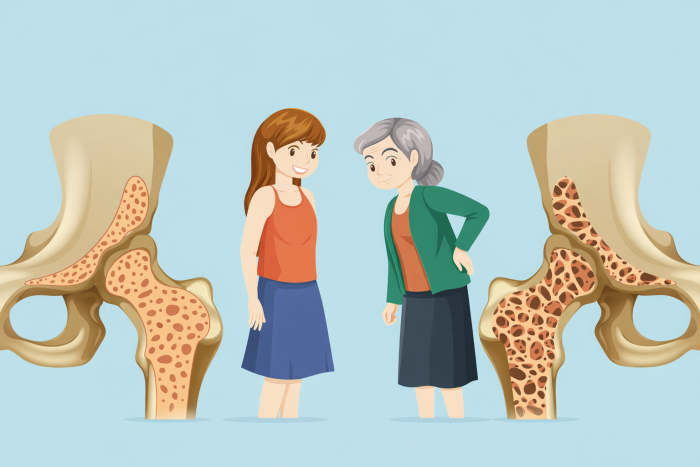 Osteoporóza - ilustrační obrázek