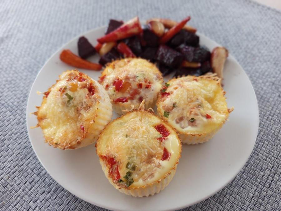 Vajíčkové muffiny s pečenou zeleninou